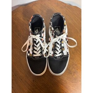 Vans Old Skool Butterfly Checkerboard Lace Up Sneakers Women Size 7.5